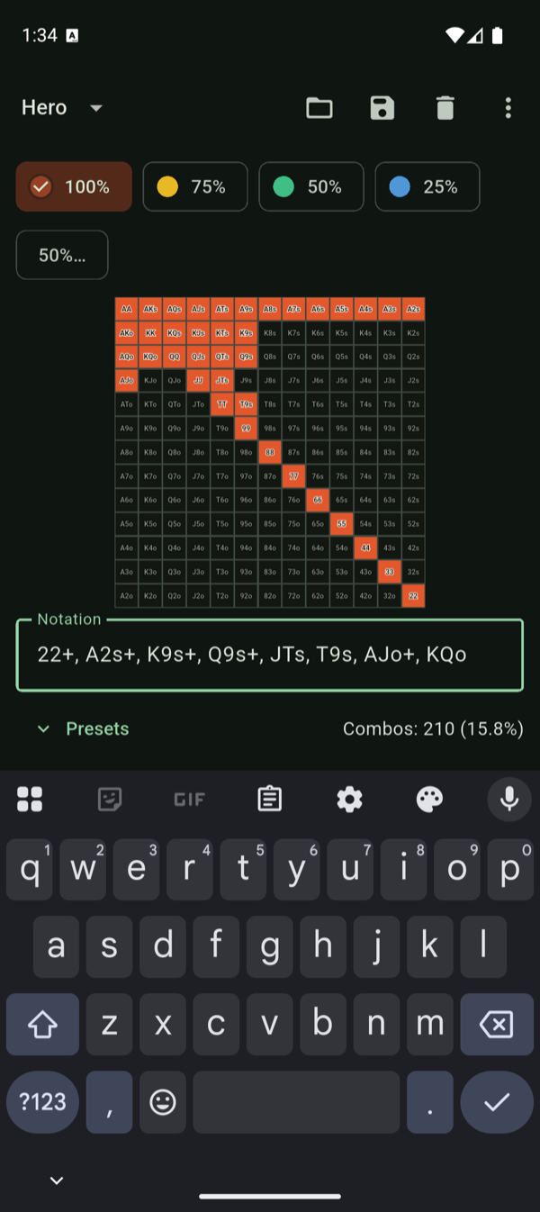 Range editor