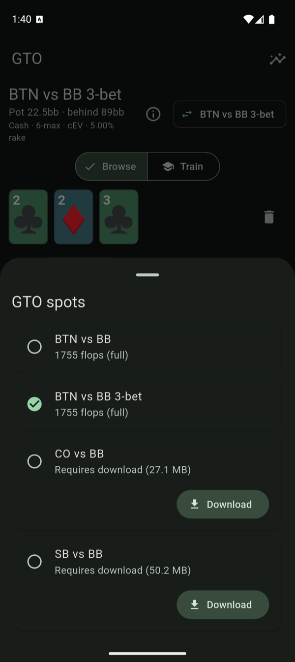 Spot selector